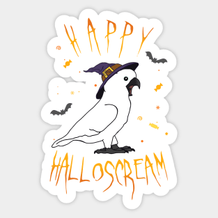 Happy Halloscream Cockatoo Sticker